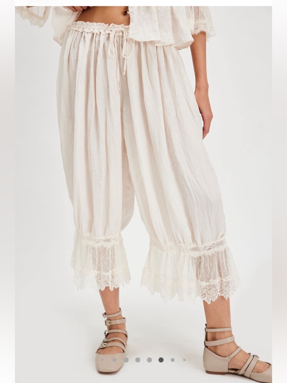 Free People Intimately Forever Young Lace Bloomers in White Alyssium - Picture 5 of 13